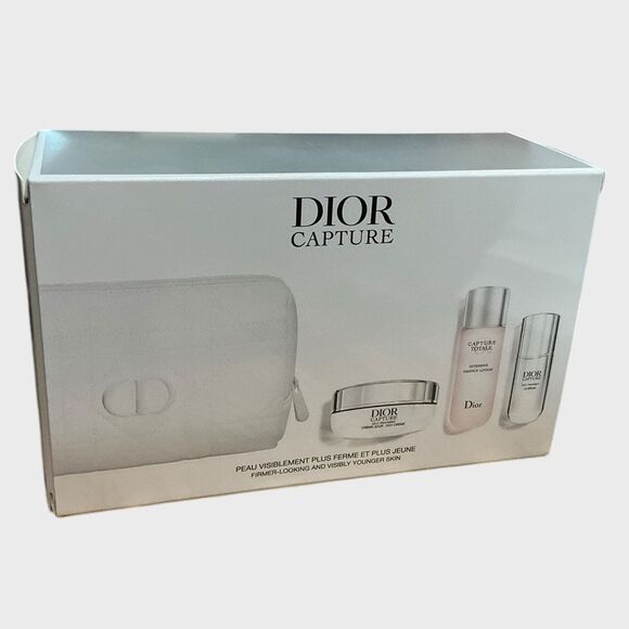 Dior White Quilted Logo Cosmetic Bag Pouch Clutch - Picture 10 of 12